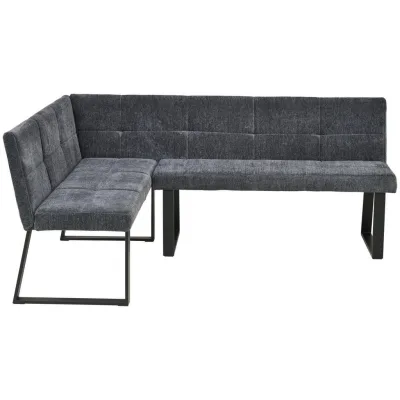 Livetastic Eckbank Dunkelgrau 191x152 cm