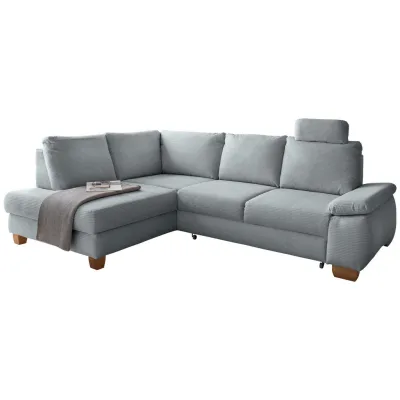Livetastic Eckschlafsofa Hellblau 261x206 cm