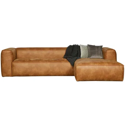 Livetastic Ecksofa Bean Cognac 305x175 cm
