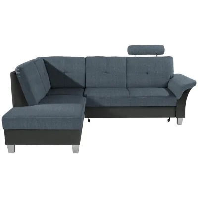 Livetastic Ecksofa Blau, Graphit 245x196 cm