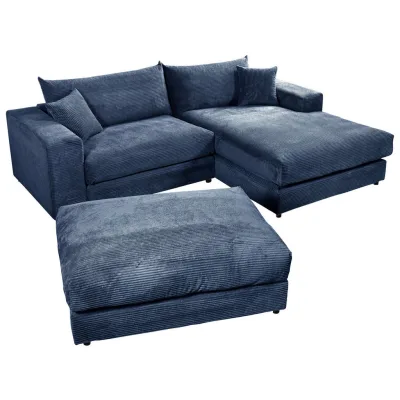 Livetastic Ecksofa Funny S Blau 265x180 cm