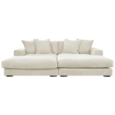 Livetastic Ecksofa Funny Weiß 285x195 cm