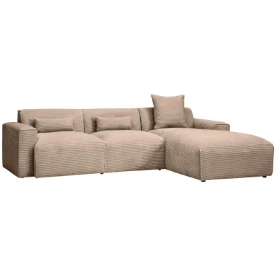 Livetastic Ecksofa Hellbraun 303x196 cm