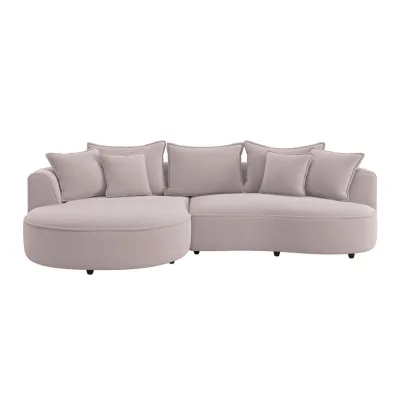 Livetastic Ecksofa Levi Hellrosa 287x168 cm