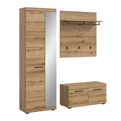 Livetastic Garderobe Eiche dunkel 167x197x40 cm