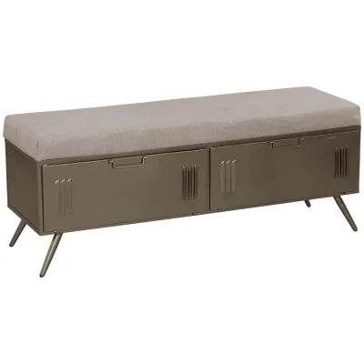 Livetastic Garderobenbank Grau 120x47.5x39 cm