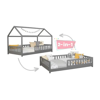 Livetastic Hausbett Hellgrau 100x200 cm