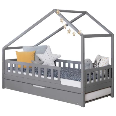 Livetastic Hausbett Hellgrau 90x200 cm