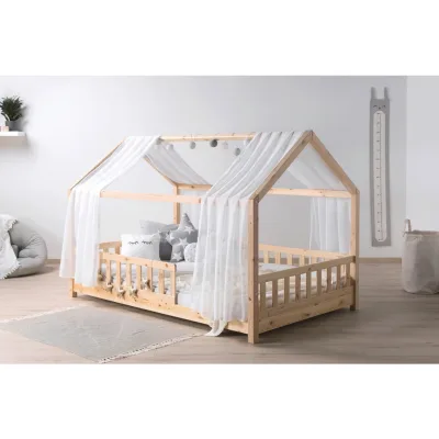 Livetastic Hausbett Natur, Weiß 90x200 cm