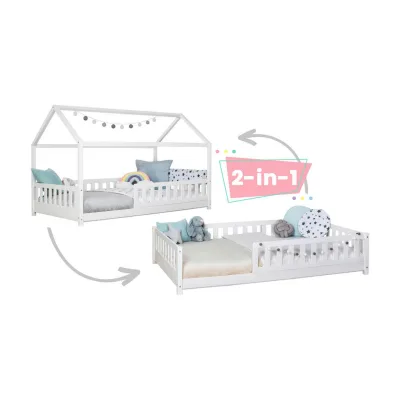 Livetastic Hausbett Weiß 90x200 cm