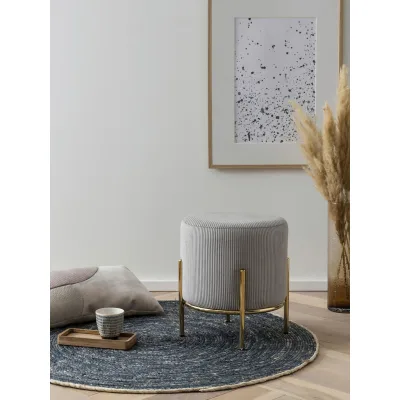 Livetastic Hocker Gold, Hellgrau 38 cm