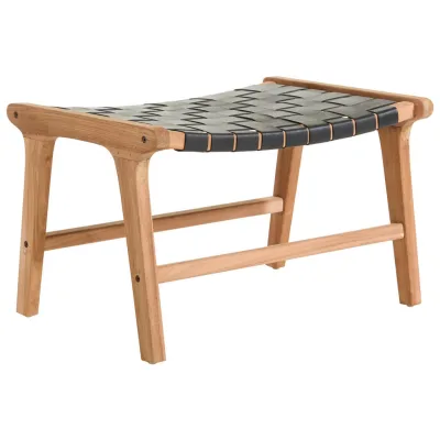 Livetastic Hocker Natur, Schwarz 65x40.5x46 cm