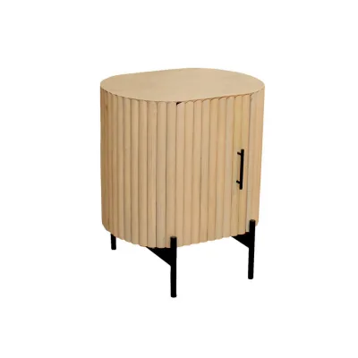 Livetastic Nachtschrank Natur, Schwarz 50x60x40 cm