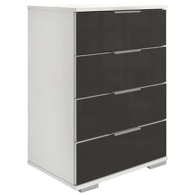 Livetastic Nachtschrank Wimex Easy Plus C Grau, Weiß 52x74x38 cm