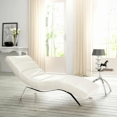 Livetastic Relaxliege Weiß 65x65-95x171 cm