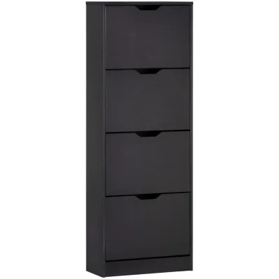 Livetastic Schuhkipper Schwarz 55x152.5x23.5 cm