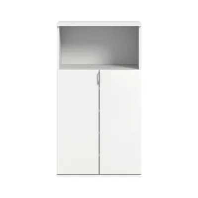 Livetastic Schuhschrank Weiß, Weiß Hochglanz 60x110x37 cm