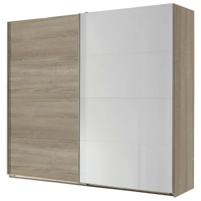 Livetastic Schwebetürenschrank Weiß, 225x210x65 cm