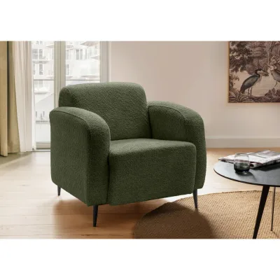 Livetastic Sessel Marone Dunkelgrün 85x76x90 cm