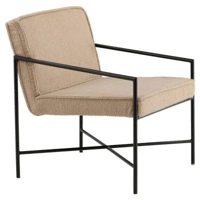 Livetastic Sessel Schwarz, Beige 66x78x65 cm