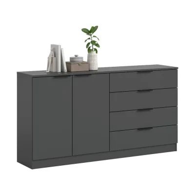 Livetastic Sideboard Anthrazit 148x80x35 cm