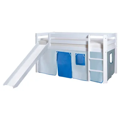 Livetastic Spielbett Ticaa 806031 Manuel Weiß, Hellblau, Dunkelblau 90x200 cm
