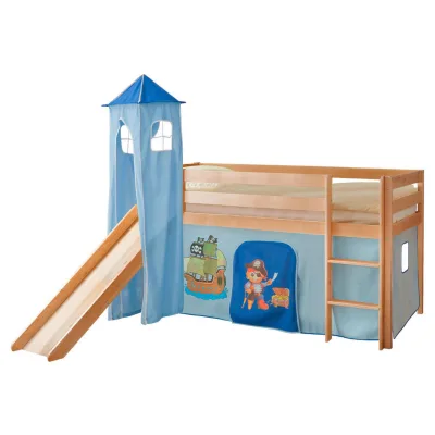 Livetastic Spielbett Ticaa 811486 Kasper Blau, Kiefer 90x200 cm