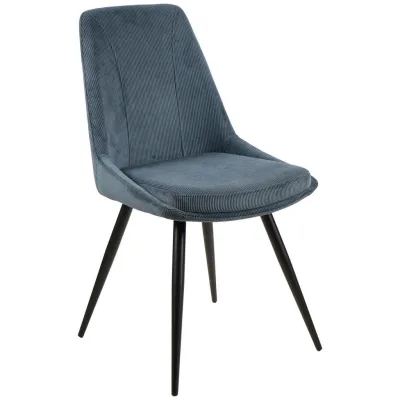 Livetastic Stuhl Cord Blau 49x88x59 cm