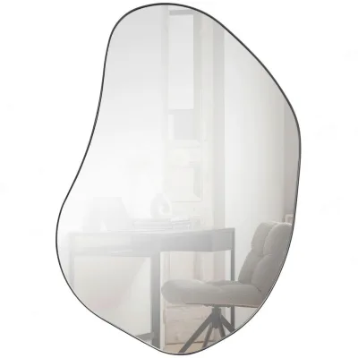 Livetastic Wandspiegel Romee Schwarz 70x100x4 cm
