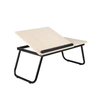 Livingandhome Laptoptisch Natur 56x24x32.5 cm