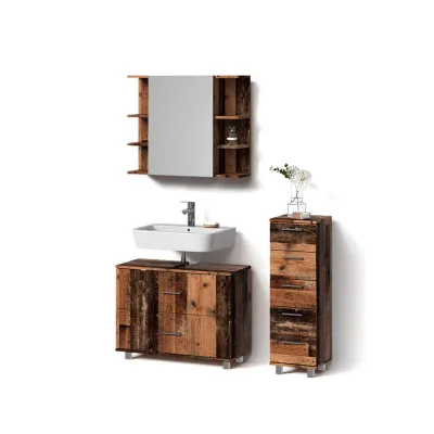 Livinity® Badmöbel-Set Wildeiche 80x60.8x33 cm