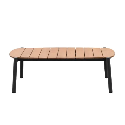Lola Monaco Lounge Kaffeetisch Aluminium Graphite Teak