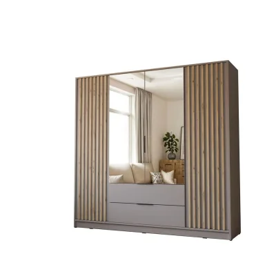 Lookway Kleiderschrank Grau 206x200x51 cm