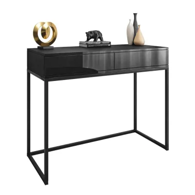 Lookway Konsole Schwarz Hochglanz, Schwarz 100x81x42 cm