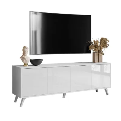 Lookway Tv-Schrank Weiß Hochglanz 156x54x38 cm