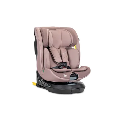 Lorelli Kindersitz Solaris i-Size 40 - 150 cm Stützbein 360 Grad Drehung Kissen rosa