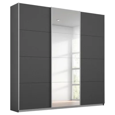Luca Bessoni Schwebetürenschrank Grau 203x229x62 cm