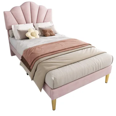 Luhomfu Polsterbett Rosa 90x200 cm