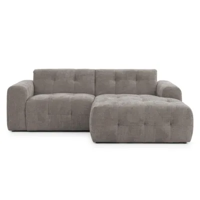 luma-home Ecksofa Braun, Taupe 234x161 cm