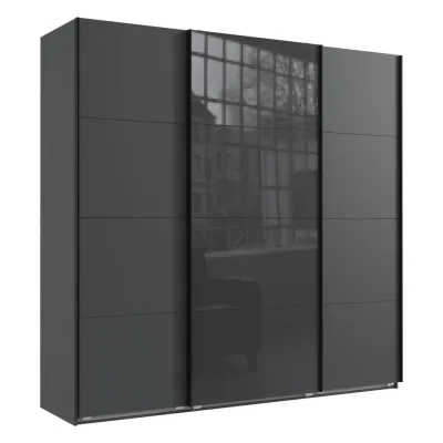 luma-home Schwebetürenschrank Graphit, Grau 225x236x64 cm