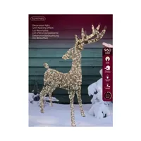 LUMINEO Lichtfigur Rentier 65 x 130 x 18 cm (B x H x T)