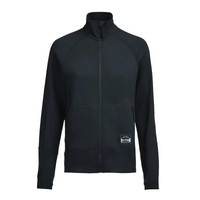 Lundhags Tived Merino Full Zip W, Mittelschicht, schwarz