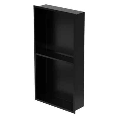 LuxeBath Duschnische Schwarz 30x60x10 cm