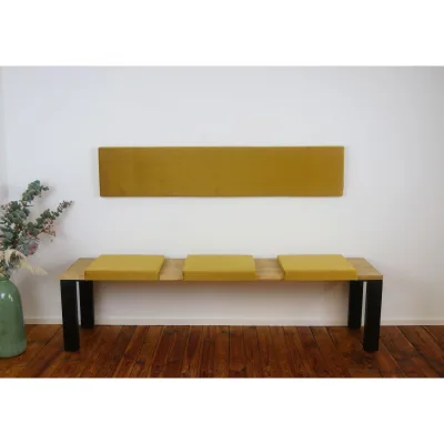 Lycce XXL Wandkissen Wandpolster mit Montage-Set, Samt FRESH, 1,5m