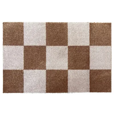 madaboutmats Fussmatte Touch Hellbraun, Weiß 50x75 cm