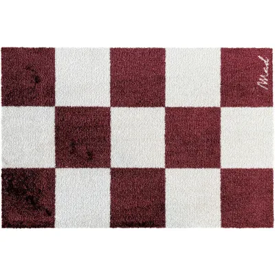 madaboutmats FUßMATTE Touch Weinrot, Weiß 50x75 cm