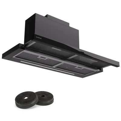 Mariana Neo 90 Flachschirmhaube 90cm 640 m³/h Abluft LED Schwarz