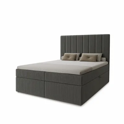 Marpur Boxbett Dunkelgrau 200x200 cm