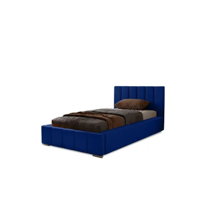 Marpur Polsterbett Dunkelblau 100x200 cm