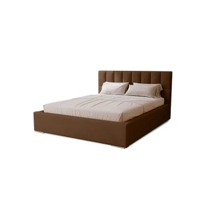 Marpur Polsterbett Dunkelbraun 140x200 cm